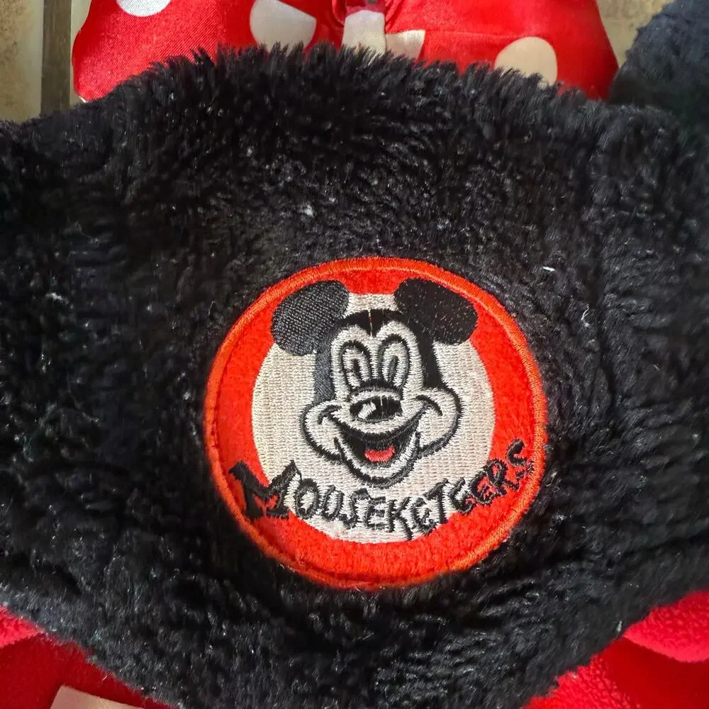 Disney Parks Minnie Mouse Mouseketeers Fleece Hat‎ Beanie W/ Ears Scarf Mittens